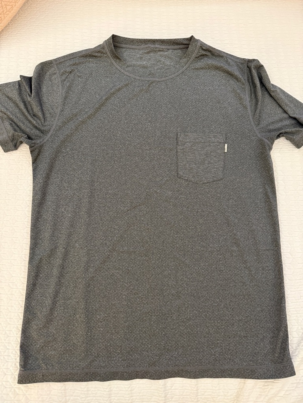 Vuori Charcoal Gray Athletic Pocket Tee